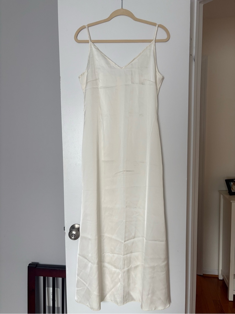 Ivory Slip Dress with Delicate Straps